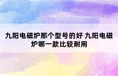 九阳电磁炉那个型号的好 九阳电磁炉哪一款比较耐用